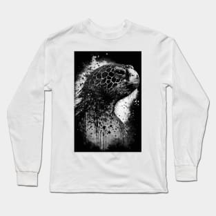 Inky Turtle Portrait Long Sleeve T-Shirt